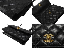 Load image into Gallery viewer, 極美品 CHANEL シャネル ワンショルダーバッグ 2番台 キャビアスキン ココマーク ブラック ヴィンテージ ゴールド金具 中古 4b007226