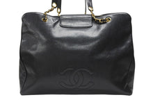 Load image into Gallery viewer, CHANEL シャネル スーパーモデル チェーン ショルダーバッグ ココマーク キャビアスキン ゴールド金具 ブラック 美品 中古 4b007228