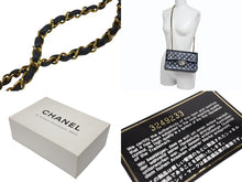 Load image into Gallery viewer, CHANEL シャネル マトラッセ23 Wフラップ Wチェーンショルダーバッグ 3番台 ココマーク ラムスキン ネイビー 美品 中古 4b007229