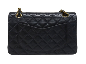 CHANEL シャネル マトラッセ23 Wフラップ Wチェーンショルダーバッグ 3番台 ココマーク ラムスキン ネイビー 美品 中古 4b007229