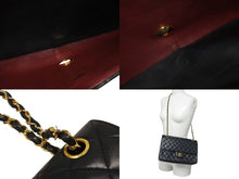 Load image into Gallery viewer, 極美品 CHANEL シャネル マトラッセ27 Wフラップ Wチェーンショルダーバッグ 0番台 ラムスキン ココマーク ブラック 中古 4b007230