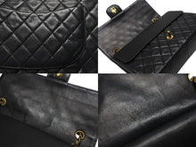 Load image into Gallery viewer, 極美品 CHANEL シャネル マトラッセ27 Wフラップ Wチェーンショルダーバッグ 0番台 ラムスキン ココマーク ブラック 中古 4b007230