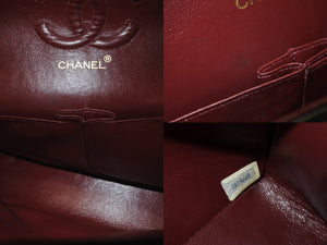 極美品 CHANEL シャネル マトラッセ25 Wフラップ Wチェーンショルダーバッグ 0番台 ラムスキン ココマーク ブラック ゴールド金具 中古 4b007231