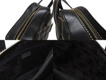 Load image into Gallery viewer, CHANEL シャネル ハンドバッグ ココマーク ワイルドステッチ ブラック レザー シルバー金具 8番台 美品 中古 4b007232
