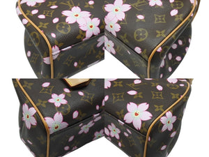 極美品 極美品 LOUIS VUITTON ルイ ヴィトン サック レトロ PM ハンドバッグ M92012 モノグラム チェリーブロッサム 村上隆 中古 4b007235