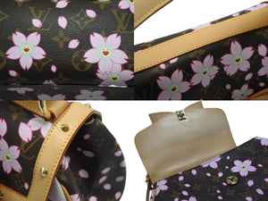 極美品 極美品 LOUIS VUITTON ルイ ヴィトン サック レトロ PM ハンドバッグ M92012 モノグラム チェリーブロッサム 村上隆 中古 4b007235