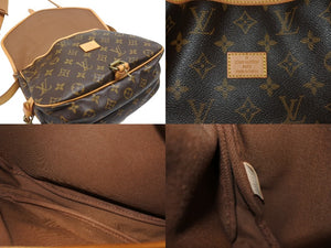 LOUIS VUITTON ルイヴィトン ソミュール30 ショルダーバッグ ブラウン モノグラム ロゴ 斜めがけ M42256 美品 中古 4b007236