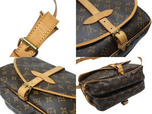 LOUIS VUITTON ルイヴィトン ソミュール30 ショルダーバッグ ブラウン モノグラム ロゴ 斜めがけ M42256 美品 中古 4b007236