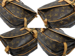 LOUIS VUITTON ルイヴィトン ソミュール30 ショルダーバッグ ブラウン モノグラム ロゴ 斜めがけ M42256 美品 中古 4b007236