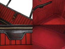 Load image into Gallery viewer, LOUIS VUITTON ルイヴィトン ネヴァーフル MM トートバッグ N40599 ダミエ エベヌ キャンバス レザー 美品 中古 4b007239