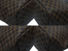 Load image into Gallery viewer, LOUIS VUITTON ルイヴィトン ネヴァーフル MM トートバッグ N40599 ダミエ エベヌ キャンバス レザー 美品 中古 4b007239