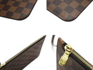 LOUIS VUITTON ルイヴィトン ネヴァーフル MM トートバッグ N40599 ダミエ エベヌ キャンバス レザー 美品 中古 4b007239