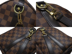 極美品 LOUIS VUITTON ルイヴィトン ハンドバッグ N41367 スピーディ バンドリエール30 ブラウン ダミエキャンバス ゴールド金具 中古 4b007240
