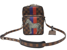 Load image into Gallery viewer, LOUIS VUITTON ルイヴィトン ダミエ アマゾン ショルダーバッグ N42703 マーカージュ シマウマ ブラウン シルバー金具 美品 中古 4b007241
