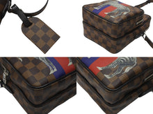 Load image into Gallery viewer, LOUIS VUITTON ルイヴィトン ダミエ アマゾン ショルダーバッグ N42703 マーカージュ シマウマ ブラウン シルバー金具 美品 中古 4b007241
