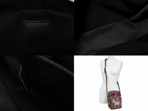 LOUIS VUITTON ルイヴィトン ダミエ アマゾン ショルダーバッグ N42703 マーカージュ シマウマ ブラウン シルバー金具 美品 中古 4b007241