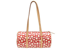 Load image into Gallery viewer, 極美品 LOUISVUITTON ルイヴィトン 草間彌生 パピヨン M91425 ショルダーバッグ モノグラムヴェルニ ドットインフィニティ ルージュ 中古 4b007243