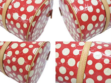 Load image into Gallery viewer, 極美品 LOUISVUITTON ルイヴィトン 草間彌生 パピヨン M91425 ショルダーバッグ モノグラムヴェルニ ドットインフィニティ ルージュ 中古 4b007243