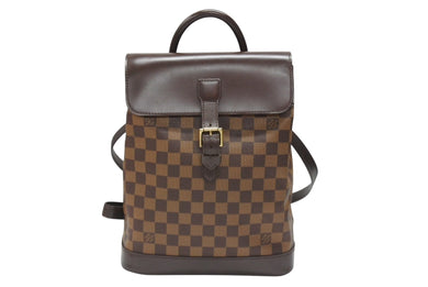 LOUIS VUITTON ルイ ヴィトン ダミエ ソーホー リュック デイパック N51132 ブラウン PVC レザー 美品 中古 4b007244