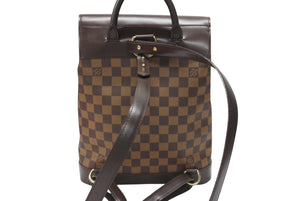 LOUIS VUITTON ルイ ヴィトン ダミエ ソーホー リュック デイパック N51132 ブラウン PVC レザー 美品 中古 4b007244