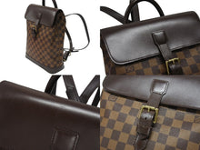Load image into Gallery viewer, LOUIS VUITTON ルイ ヴィトン ダミエ ソーホー リュック デイパック N51132 ブラウン PVC レザー 美品 中古 4b007244