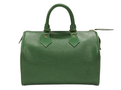 極美品 LOUIS VUITTON ルイヴィトン エピ スピーディ25 ハンドバッグ M43014 ボルネオグリーン レザー 中古 4b007245