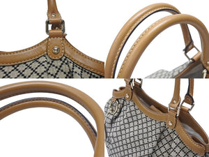 極美品 GUCCI グッチ ディアマンテ スーキー 2WAYバッグ 211944 001013 イタリア製 ベージュ ブラウン ゴールド金具 中古 4b007252