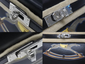 新品未使用 HERMES エルメス ミニケリー2 CHEVAL DE BOIS W刻印 2WAY ヴォーエプソン ブラック SV金具 外縫い 中古 4b007254