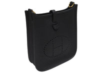Load image into Gallery viewer, 新品未使用 HERMES エルメス エブリン TPM ショルダーバッグ ブラック B刻 トリヨンクレマンス ゴールド金具 中古 4b007255
