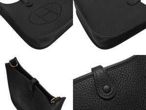 新品未使用 HERMES エルメス エブリン TPM ショルダーバッグ ブラック B刻 トリヨンクレマンス ゴールド金具 中古 4b007255