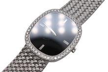 Load image into Gallery viewer, 極美品 PIAGET ピアジェ 腕時計 スクエア ベゼルダイヤ オパール文字盤 手巻き 重量約77.86G 18K/0750刻印 ブラック ホワイトゴールド 中古 4b007256
