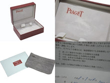 Load image into Gallery viewer, 極美品 PIAGET ピアジェ 腕時計 スクエア ベゼルダイヤ オパール文字盤 手巻き 重量約77.86G 18K/0750刻印 ブラック ホワイトゴールド 中古 4b007256