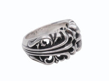 Load image into Gallery viewer, 極美品 CHROME HEARTS クロムハーツ K&amp;T フローラルリング サイズ16号 重量16.6g シルバー925 中古 4b007260