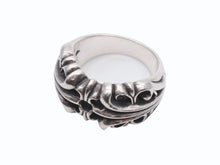 Load image into Gallery viewer, 極美品 CHROME HEARTS クロムハーツ K&amp;T フローラルリング サイズ16号 重量16.6g シルバー925 中古 4b007260