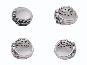 極美品 CHROME HEARTS クロムハーツ K&T フローラルリング サイズ16号 重量16.6g シルバー925 中古 4b007260