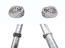 Load image into Gallery viewer, 極美品 CHROME HEARTS クロムハーツ K&amp;T フローラルリング サイズ16号 重量16.6g シルバー925 中古 4b007260