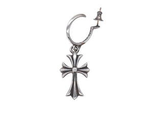 新品未使用 CHROME HEARTS クロムハーツ タイニークロス フープ ピアス 重量6.0g シルバー925 1989刻印 アクセサリー 中古 4b007261