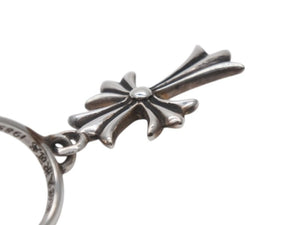 新品未使用 CHROME HEARTS クロムハーツ タイニークロス フープ ピアス 重量6.0g シルバー925 1989刻印 アクセサリー 中古 4b007261
