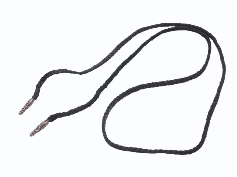 CHROME HEARTS クロムハーツ ボロチップ レザーブレード ネックレス 全長約93cm 重量約12.8g シルバー925 レザー 美品 中古 4b007263