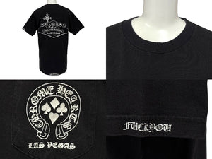 CHROME HEARTS クロムハーツ LAS VEGAS S/S TEE ラスベガス限定 半袖Tシャツ コットン ブラック サイズS 美品 中古 4b007265