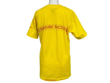 Load image into Gallery viewer, CHROME HEARTS クロムハーツ スクロールラベルロゴ 半袖Tシャツ サイズS プリント イエロー レッド 美品 中古 4b007266