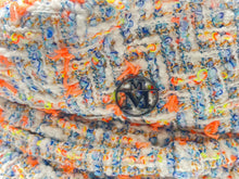 画像をギャラリービューアに読み込む, MAISON MICHEL メゾン・ミッシェル キャスケット マルチカラー ブルー ホワイト オレンジ系 サイズS 中古 4b007278