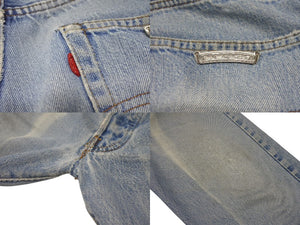 CHROME HEARTS クロムハーツ × LEVI'S リーバイス デニムパンツ ジーンズ サイズ36 クロスボールボタン インディゴブルー 美品 中古 4b007281