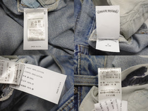CHROME HEARTS クロムハーツ × LEVI'S リーバイス デニムパンツ ジーンズ サイズ36 クロスボールボタン インディゴブルー 美品 中古 4b007281