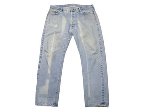 CHROME HEARTS クロムハーツ × LEVI'S リーバイス デニムパンツ ジーンズ サイズ36 クロスボールボタン インディゴブルー 美品 中古 4b007281