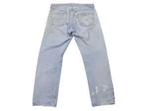 CHROME HEARTS クロムハーツ × LEVI'S リーバイス デニムパンツ ジーンズ サイズ36 クロスボールボタン インディゴブルー 美品 中古 4b007281