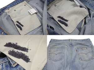 CHROME HEARTS クロムハーツ × LEVI'S リーバイス デニムパンツ ジーンズ サイズ36 クロスボールボタン インディゴブルー 美品 中古 4b007281