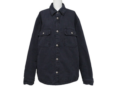 極美品 CHROME HEARTS クロムハーツ WORK DOG CTN CNVS ワークドッグ コットンキャンバスジャケット サイズXL シルバ−925 中古 4b007283