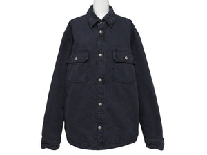 極美品 CHROME HEARTS クロムハーツ WORK DOG CTN CNVS ワークドッグ コットンキャンバスジャケット サイズXL シルバ−925 中古 4b007283