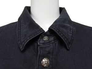 極美品 CHROME HEARTS クロムハーツ WORK DOG CTN CNVS ワークドッグ コットンキャンバスジャケット サイズXL シルバ−925 中古 4b007283